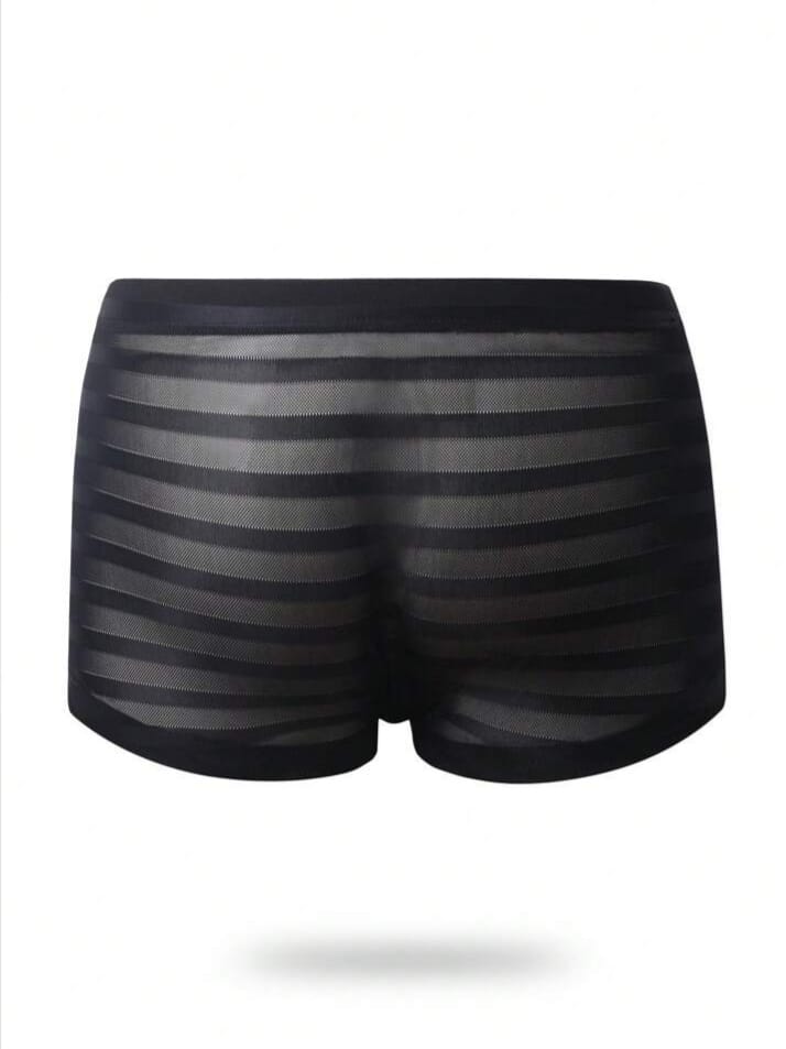 MAD-MEN Men's Striped Mesh Boxer Brief
